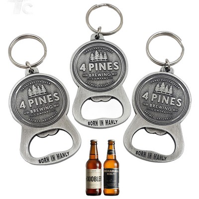 Custom Vintage Alloy Embossed Bottle Opener MOQ 100