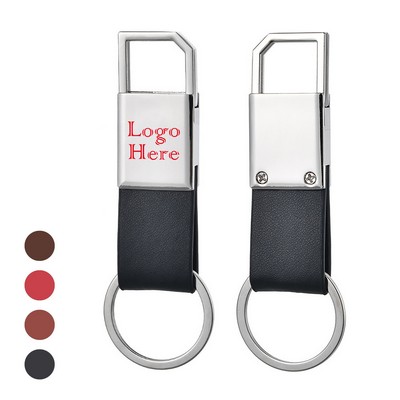PU Leather Metal Key Tag