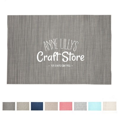 Heat-Resistant Grid Style PVC Placemat