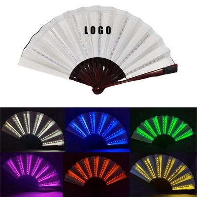 Colorful Glowing Handheld Folding Fan