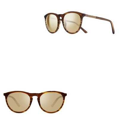 Revo Sunglasses Sage Eco-Friendly Round - Amber Brown Horn