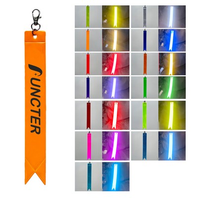 Ribbon Shape Reflective Key Tag 8.75 x 1.25"