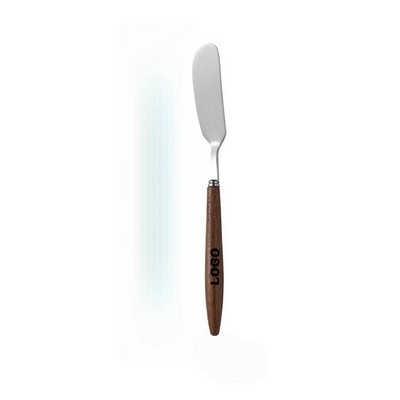 Walnut Wood Handle 304 Stainless Steel Butter Spreader