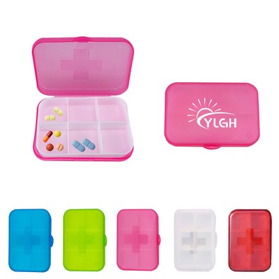 6 Compartments Pill Case