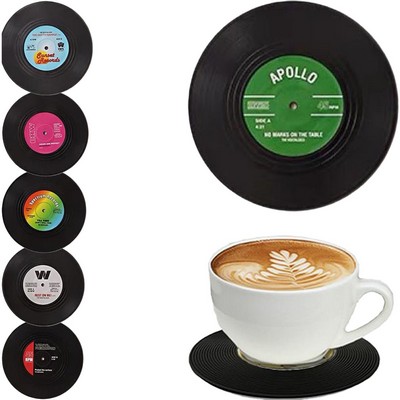 Full Color Printed Vinyl Record Disk Coasters