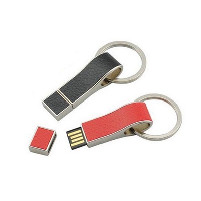64 GB Leather Stick USB Flash Drive W/ Keyring