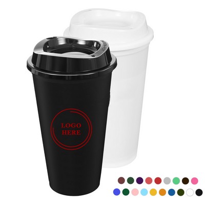 16 Oz. Reusable Plastic Coffee Cup