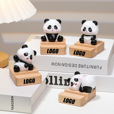 Cartoon Panda Mobile Phone Stand Ornament