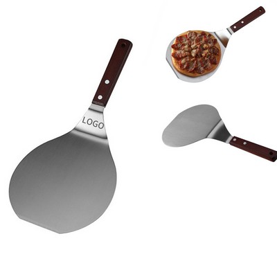 Round Wooden Handle Stainless Steel Pizza Peel