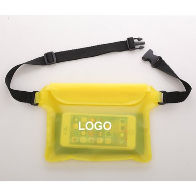 PVC Three-Layer Sealed Touch Screen Phone Waterproof Waist Bag Adjustable Fanny Pack
