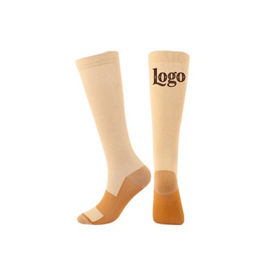 Copper Nylon High Elasticity Long Tube Compression Socks