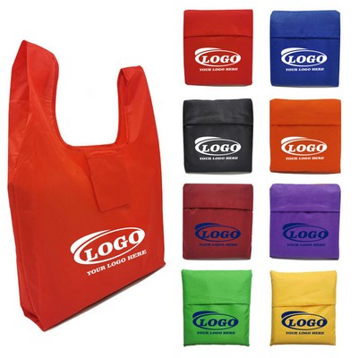 Compact 210T Oxford Eco-Friendly Foldable Grocery Tote Bag