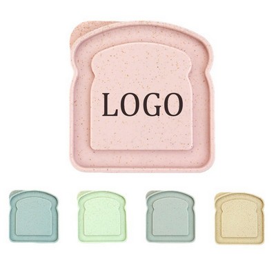 Wheat Straw Sandwich Keeper Container Eco-Friendly Bread Box for Lunch Prep