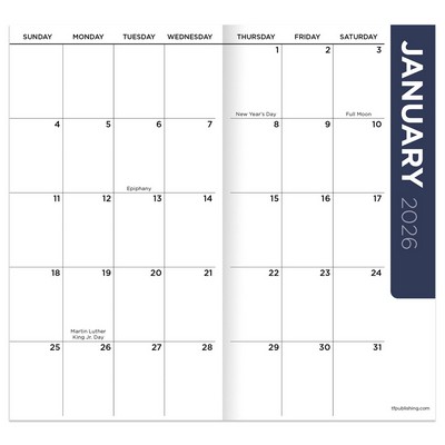 2026-2027 Beaches Small Monthly Pocket Planner