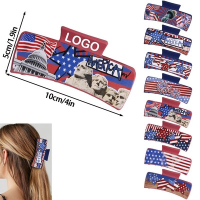 American Flag Hair Clip