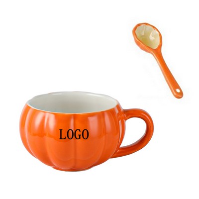 Pumpkin Cup With Lid And Spoon