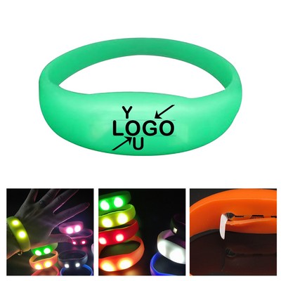 Illuminated Sound-Reactive Silicone Wristband