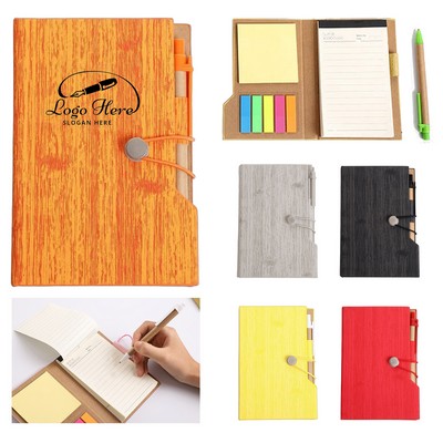Multi-Functional Notebook Set with Sticky Notes & Pen