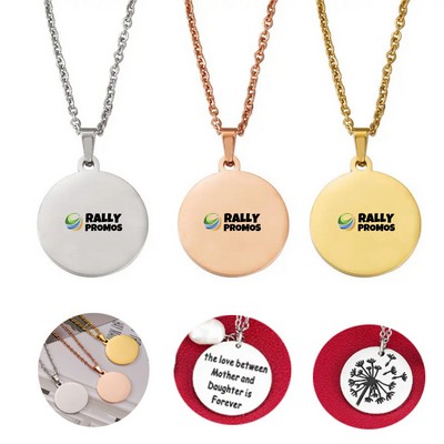 Custom Engraving Blank Stainless Steel Necklace