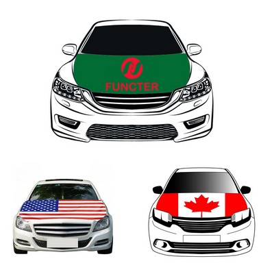 Car Flag Hood Cover Customized National Flag Pattern