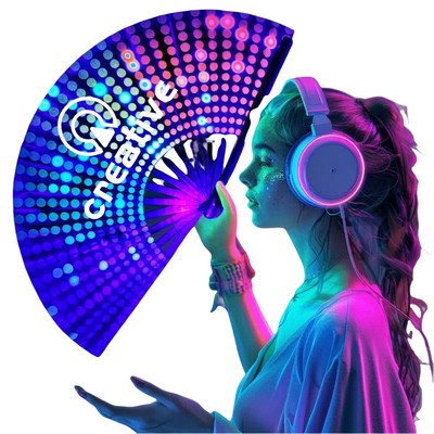 Big 13" Fluorescent Folding Dancing Fan & Advertising Fan