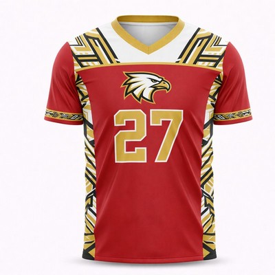 Men's Sublimated Football Fanwear Jersey Interlock Mesh 180 gsm