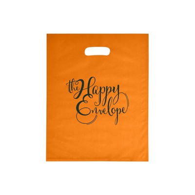 Frosted Orange Colored Poly Merchandise Bag/ 2.5 Mil (12"x15")