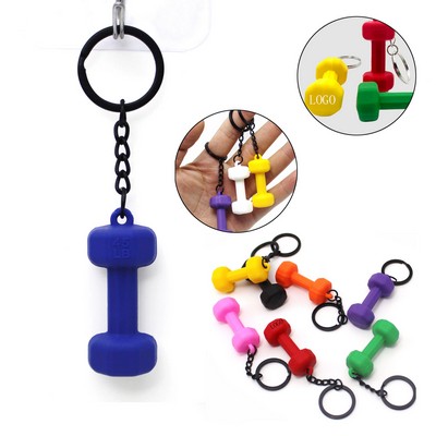 Dumbbell Stress Reliever Key Chain