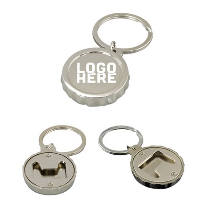 Zinc Alloy Bottle Opener Key Ring
