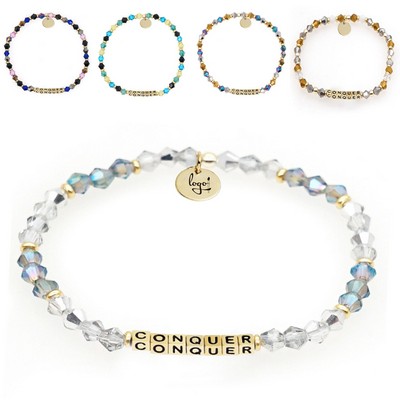 Crystal Beaded Bracelet with letters