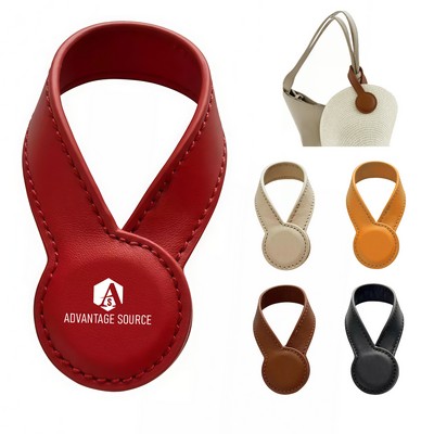 Round Magnetic PU Leather Hat Clip