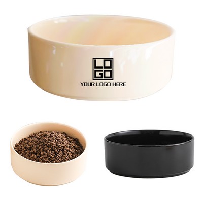 Custom Round Ceramic Pet Bowl