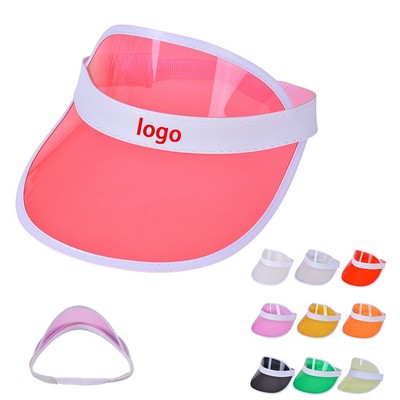 Clear PVC Visor Sun Hats
