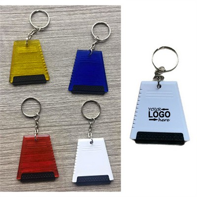 Mini Ice Scraper Trapezoid Snow Scraper Key Ring