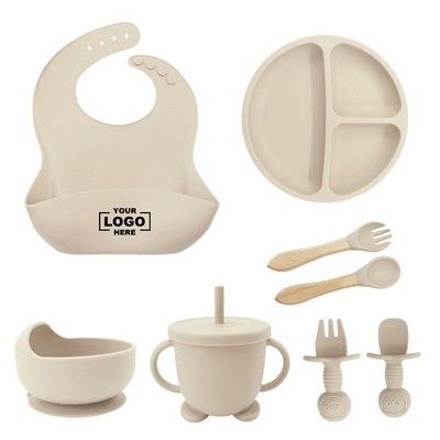 Silicone Baby Feeding Set 8 Pcs