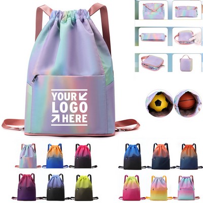 Waterproof Sports Drawstring Backpack