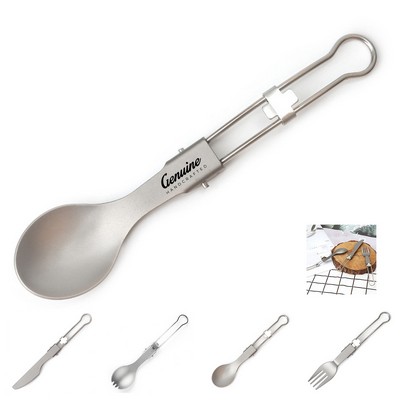 Titanium Foldable Outdoor Utensil Set