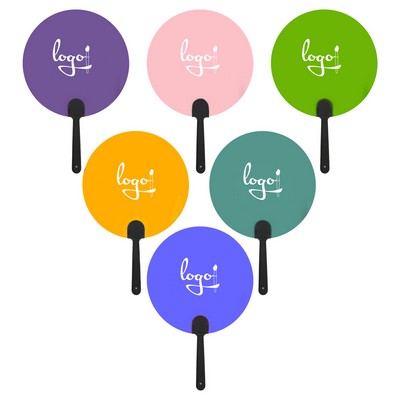Custom Plastic Round Hand Fan