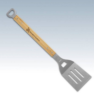 Bamboo Barbeque Spatula w/Bottle Opener