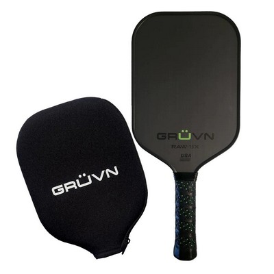GRUVN Raw-13X Pickleball Paddle Size 16.5'' - Black/Green
