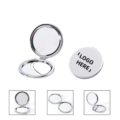 PU Leather Round Pocket Mirror