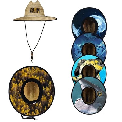 Straw Hat With Custom Patch