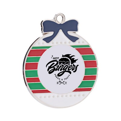 Round Christmas Metal Hanging Ornament