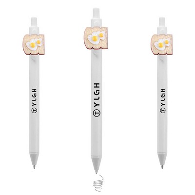 Click Activated Pen With 2-Hearts Egg Toast