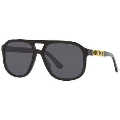 Unisex Shiny Black Navigator Sunglasses