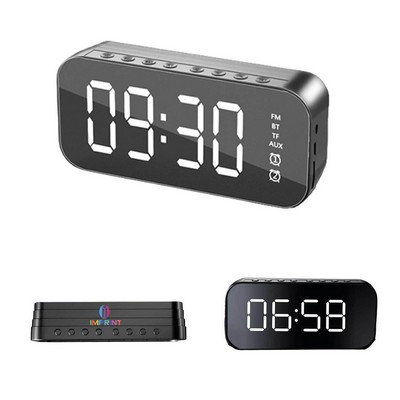 Mirror Wireless Speaker With Alarm Clock
