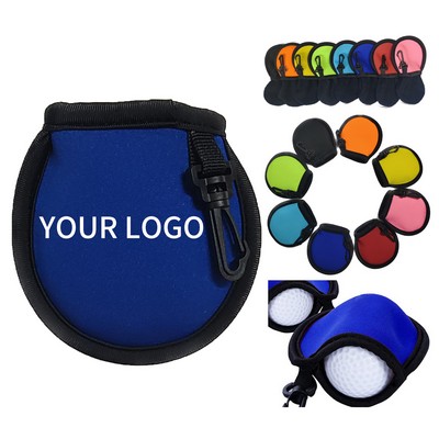 Portable Golf Ball Cleaning Pouch With Strap And Clamp
