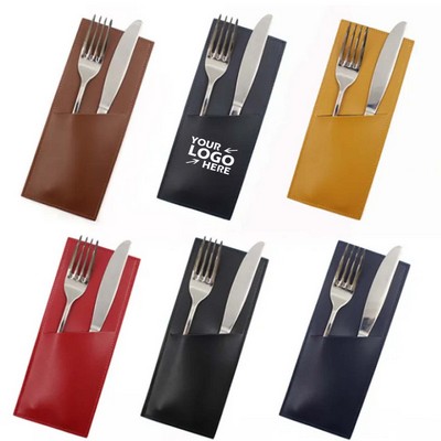 PU Leather Tableware Bag