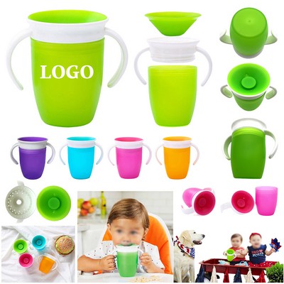 Spill-Proof 360° Sippy Cup with Easy-Grip Handles for Infants