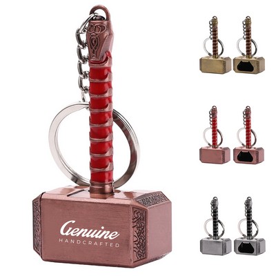 Hammer Bottle Opener with Keychain